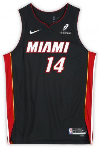 Framed Tyler Herro Miami Heat Autographed Nike Black Icon Authentic Jersey detailed image 3