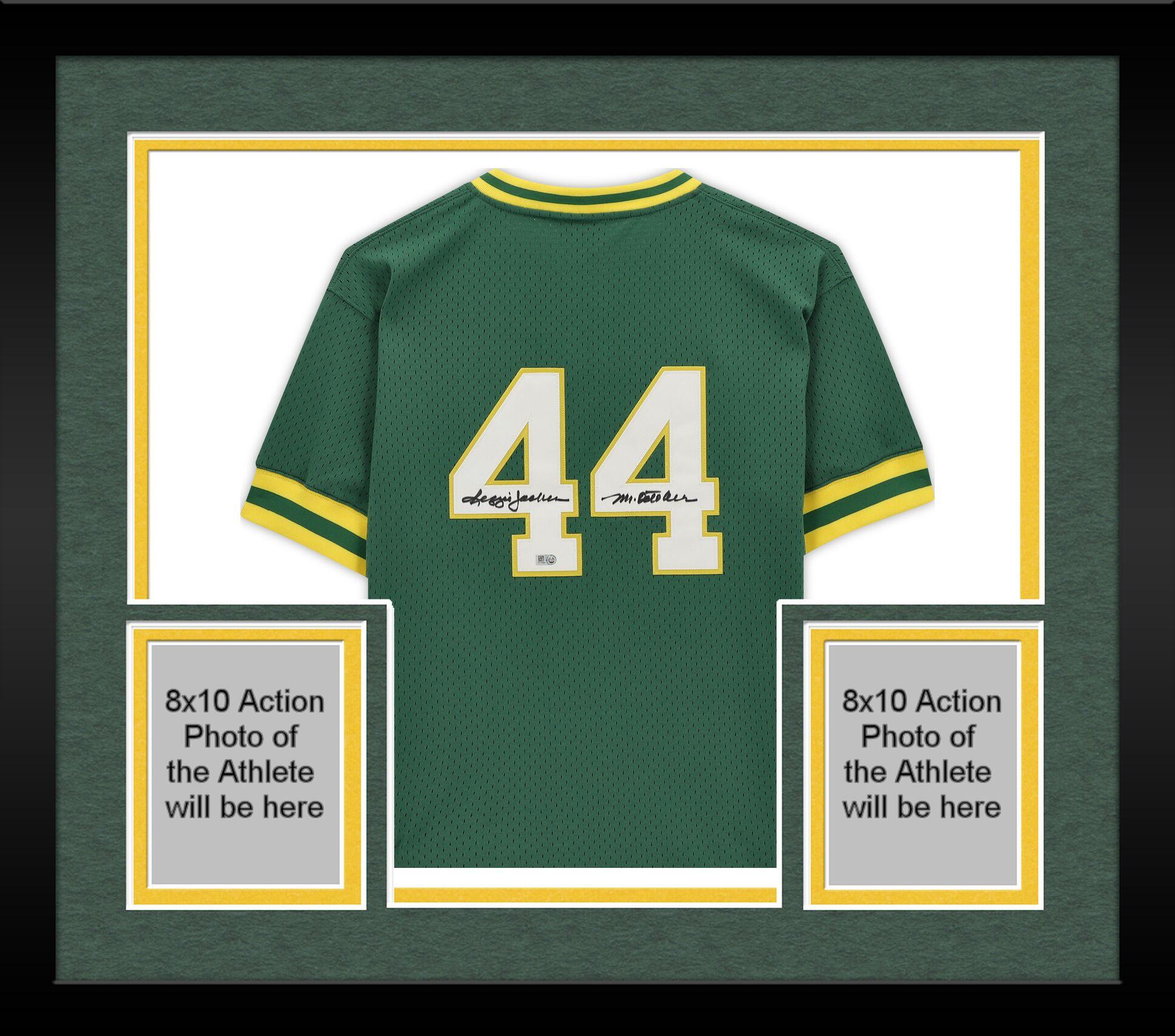 Framed Reggie Jackson Athletics Signed Mitchell & Ness Replica