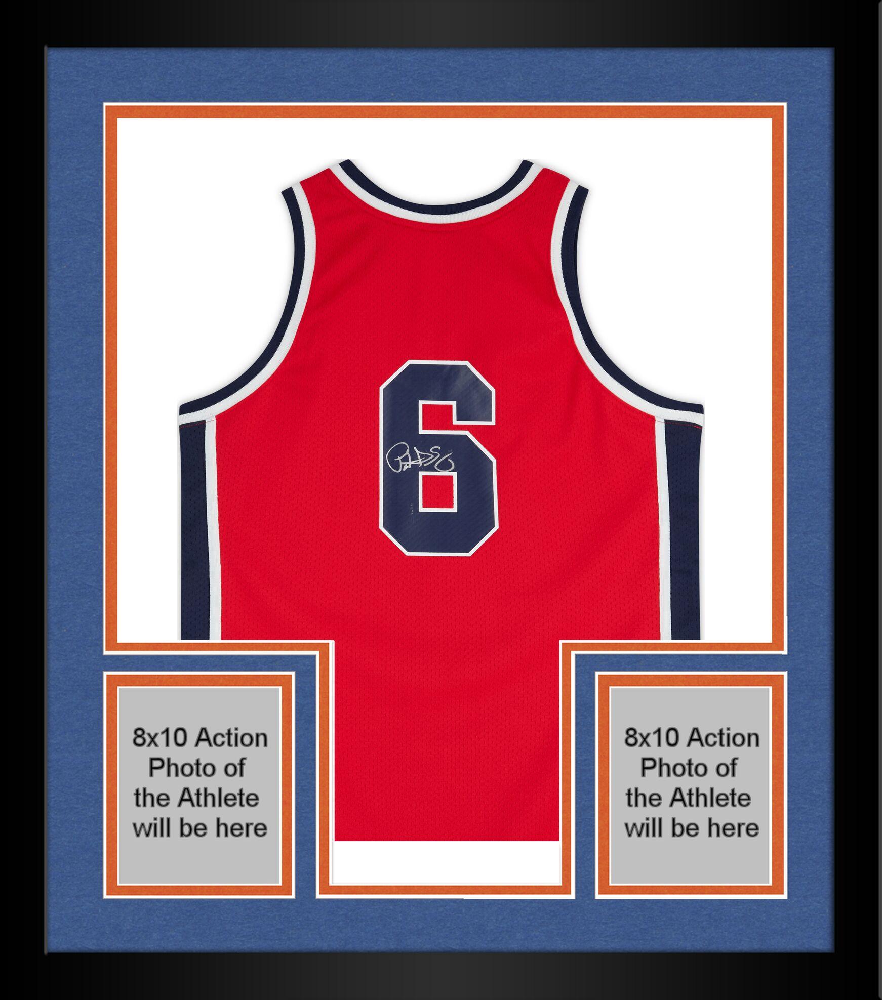 Framed Patrick Ewing Knicks Signed Mitchell & Ness '84 Team USA