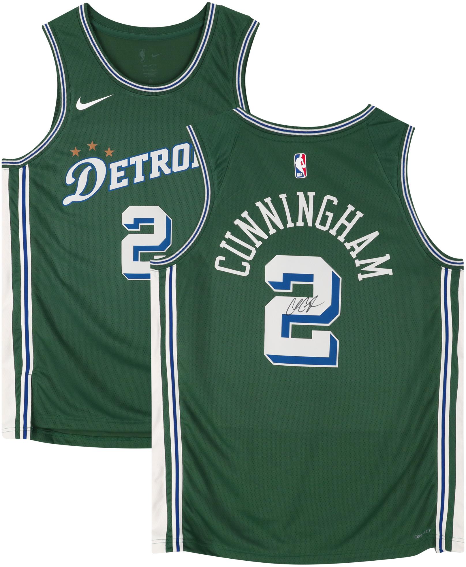 Cade Cunningham Pistons Signed Green Nike 2022-2023 City Edition
